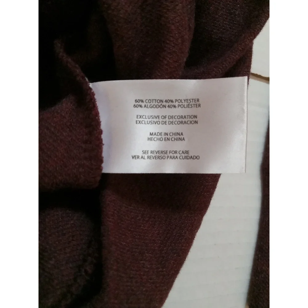 banana republic Men Heather Red Crew Neck Longsleeve Pullover  Sweater Size XL‎